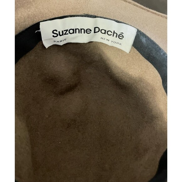 Vintage Suzanne Daché Beige Wool Felt Fedora Hat Classic Women’s Fedora Winter